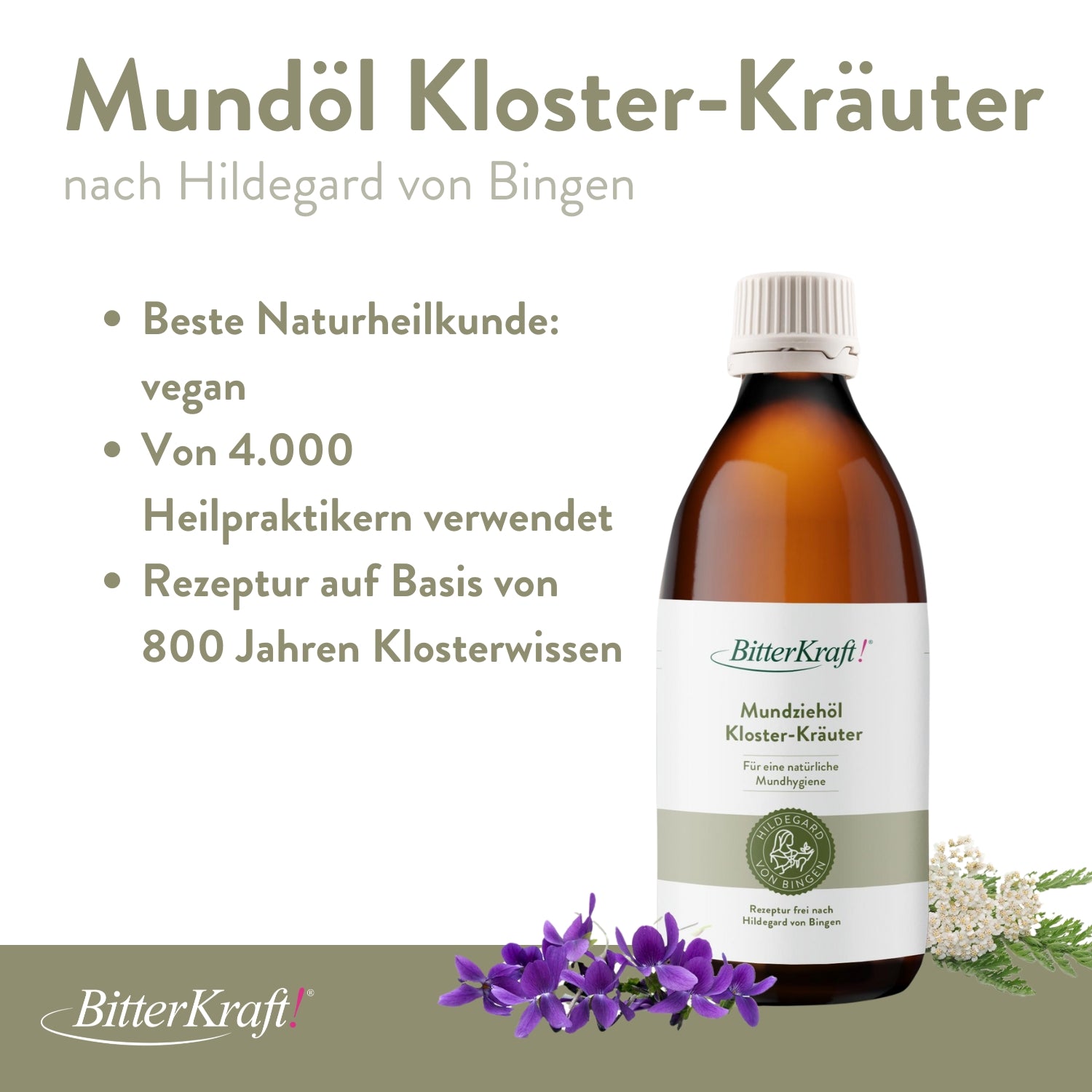 Mundhygiene mit Mundziehöl, Zahncreme und Bambus-Zahnbürste
