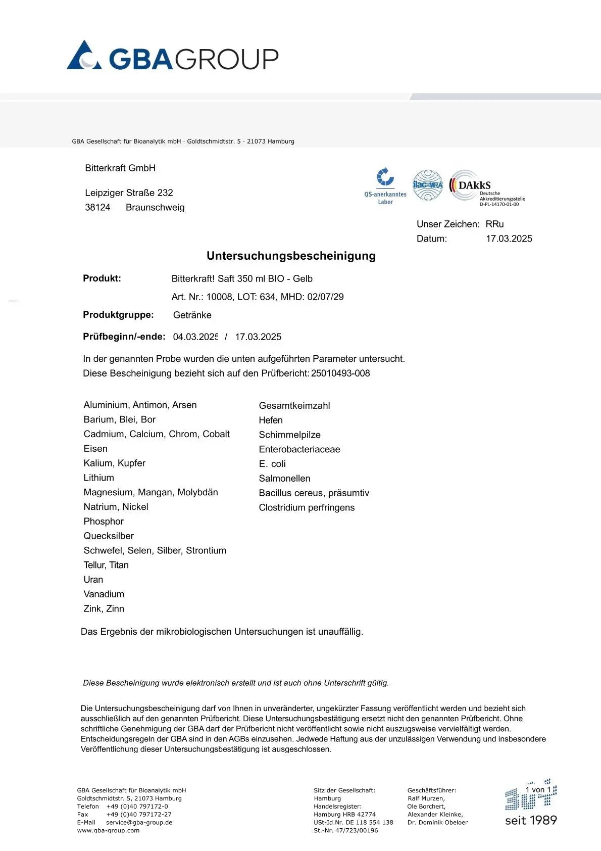 Sanddorn Vitamin-C-Saft (BIO) 350ml