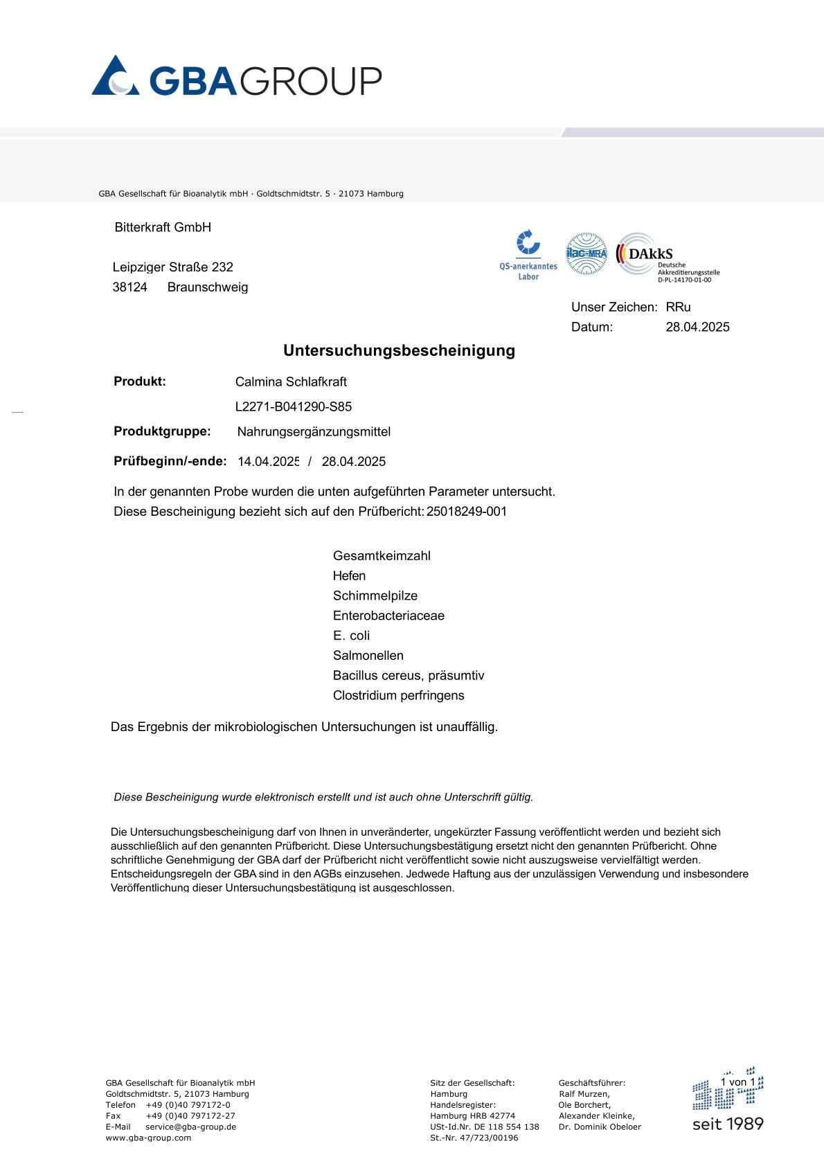 Calmina! Baldrian-Komplex 100ml