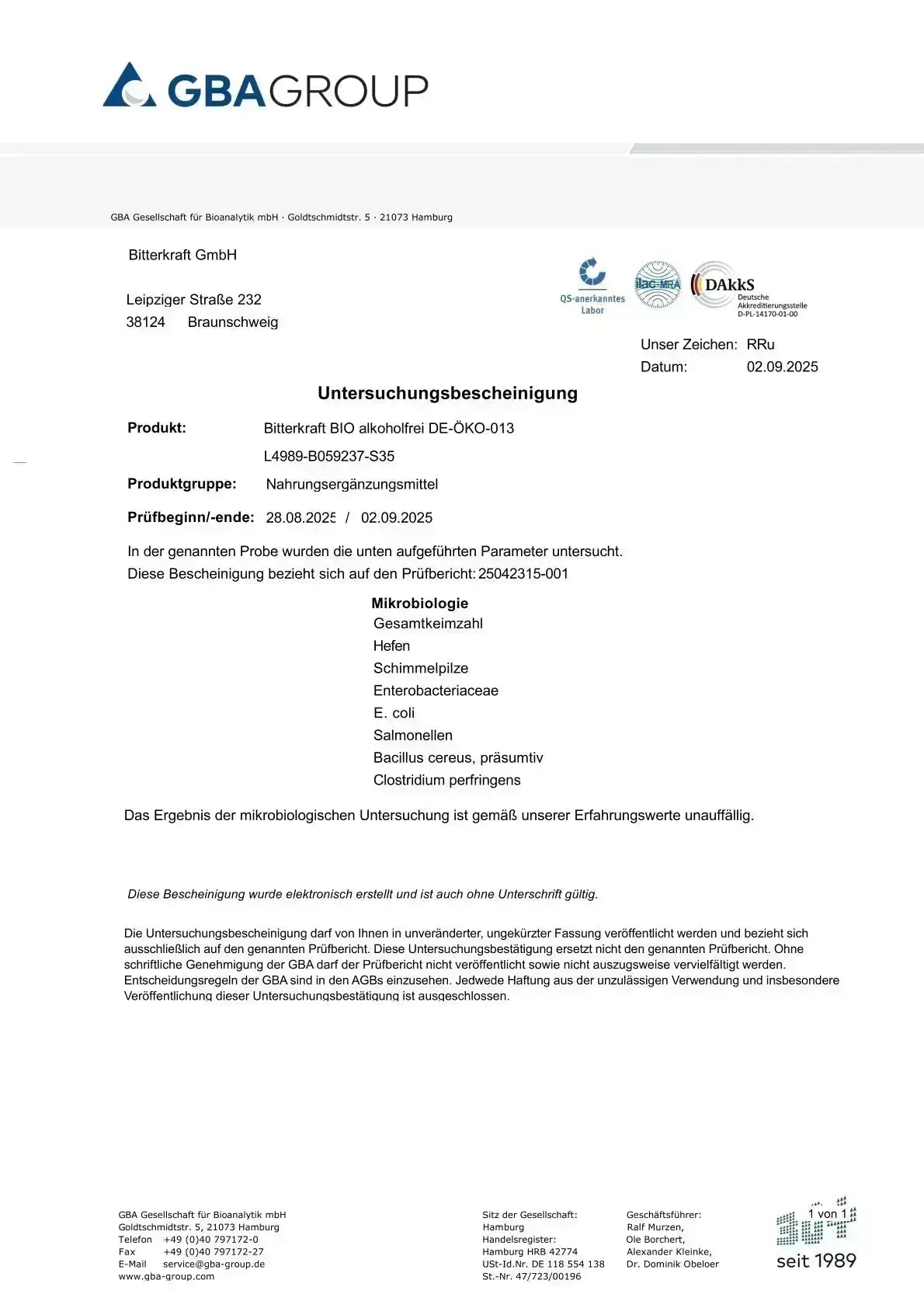 Abnehm-Fasten-Paket Bitterkraft GmbH - Bitterkraft