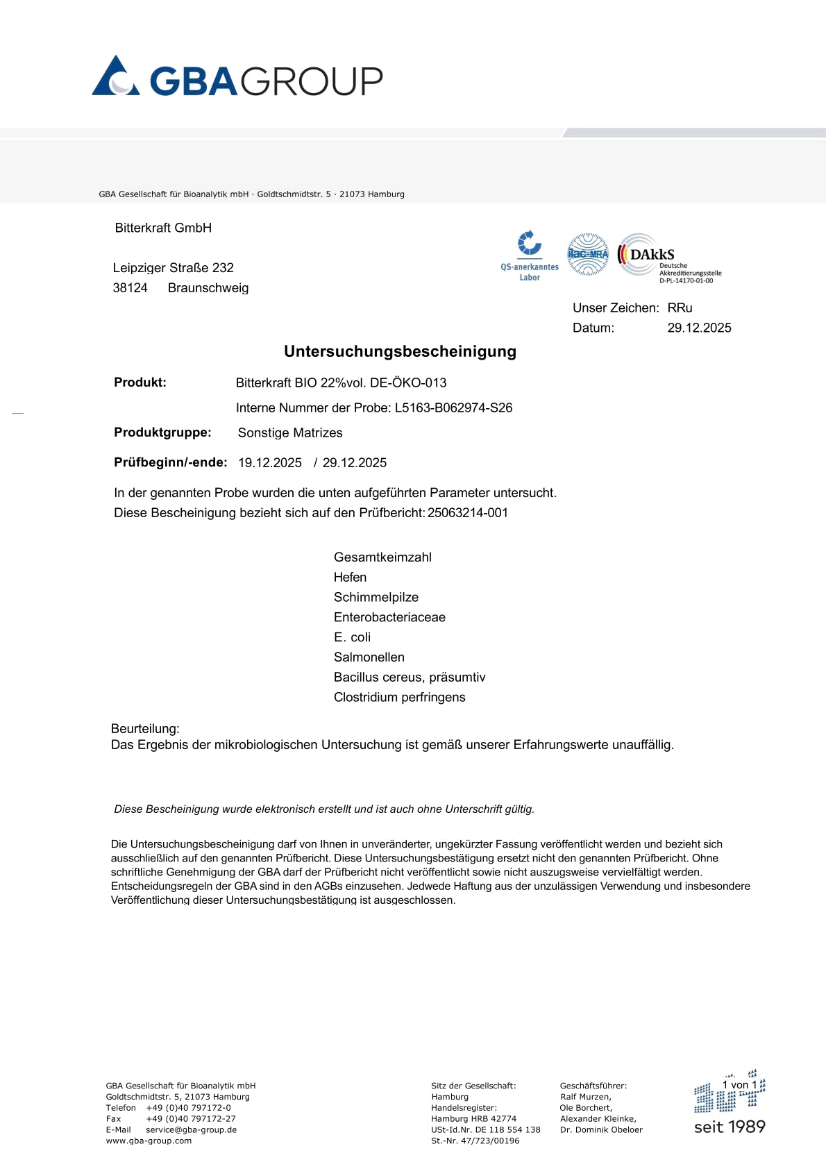 BitterKraft! Original Tropfen (BIO) 200ml