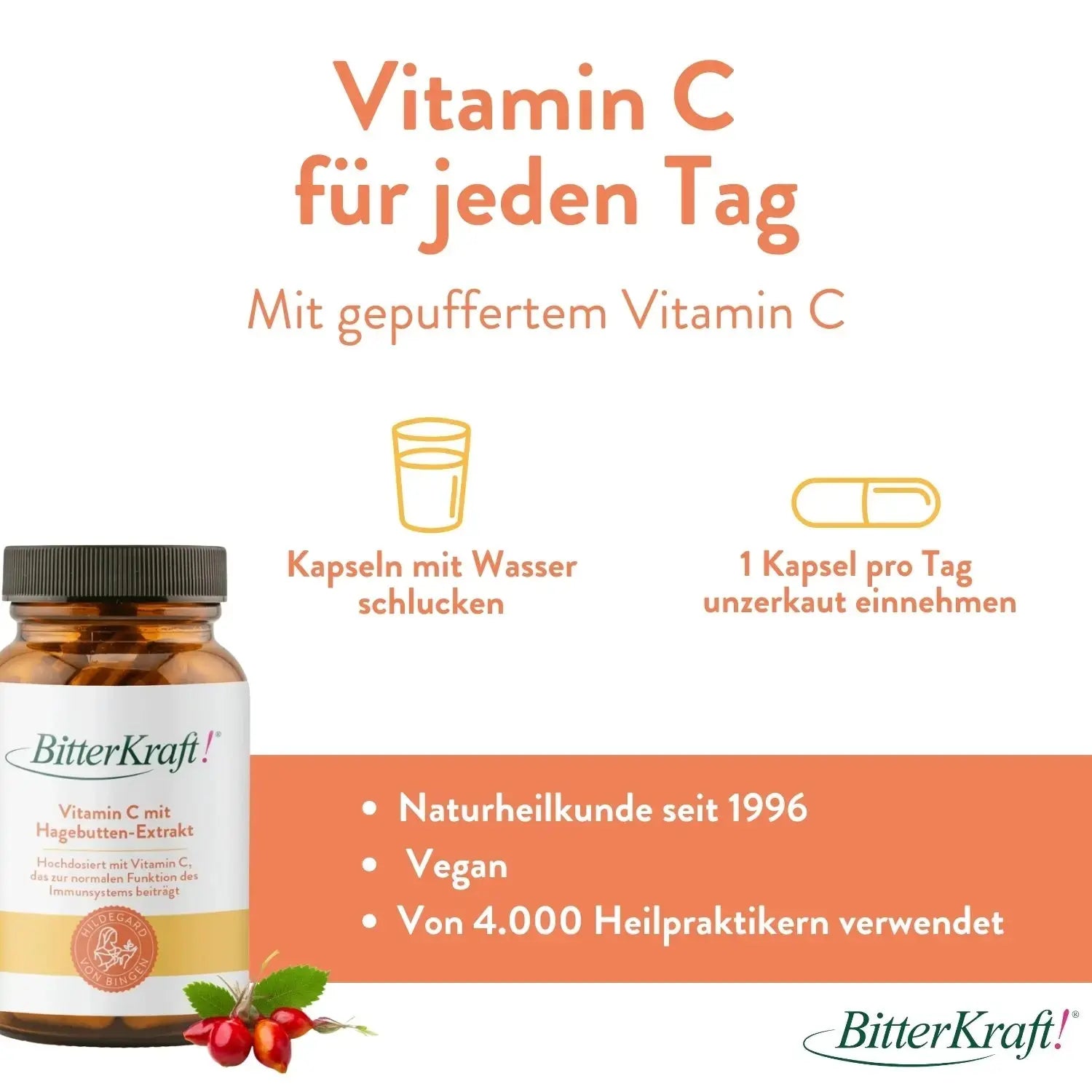 Bitterkraft! Vitamin C mit Hagebutten-Extrakt Bitterkraft GmbH - Bitterkraft