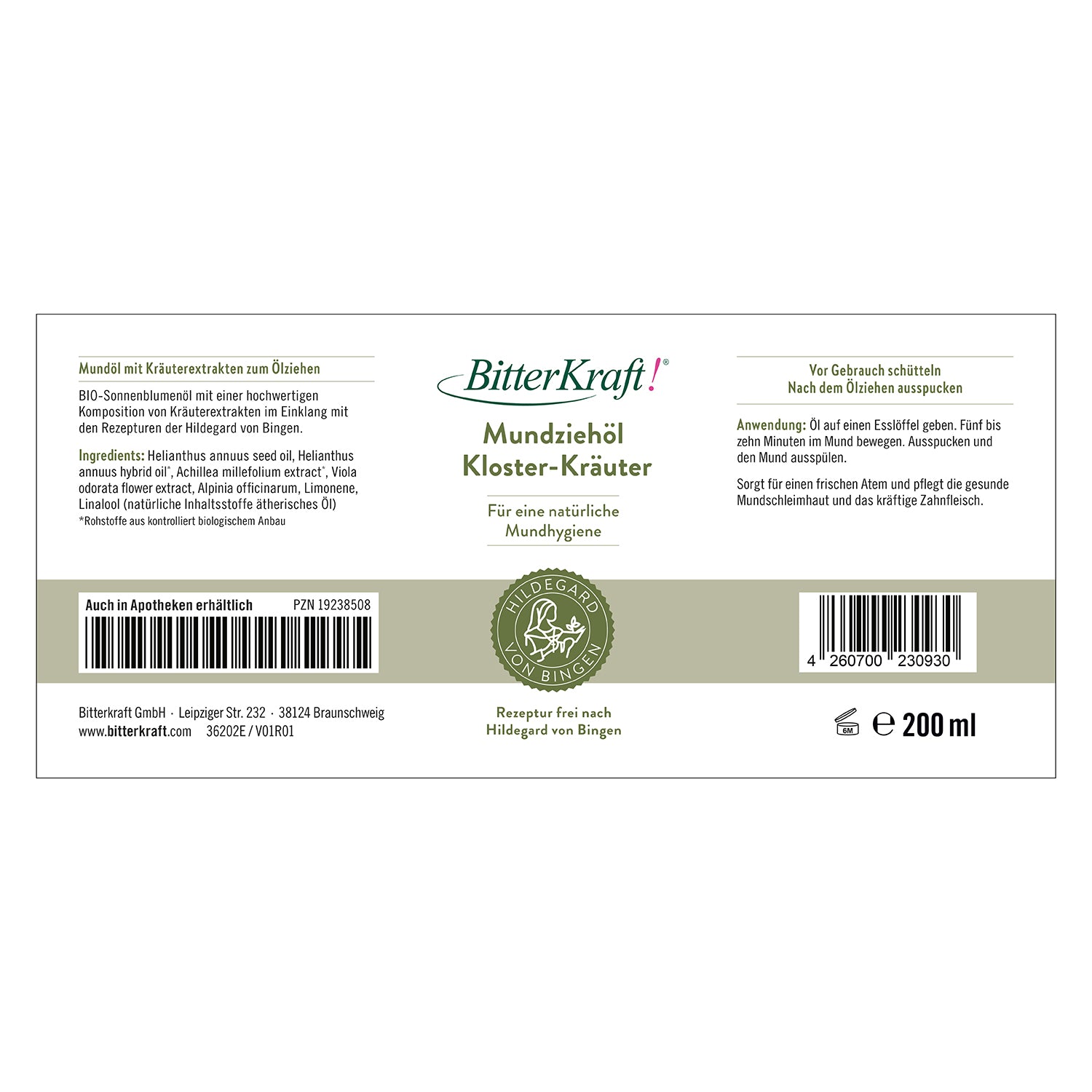 Mundziehöl Kloster-Kräuter 200ml