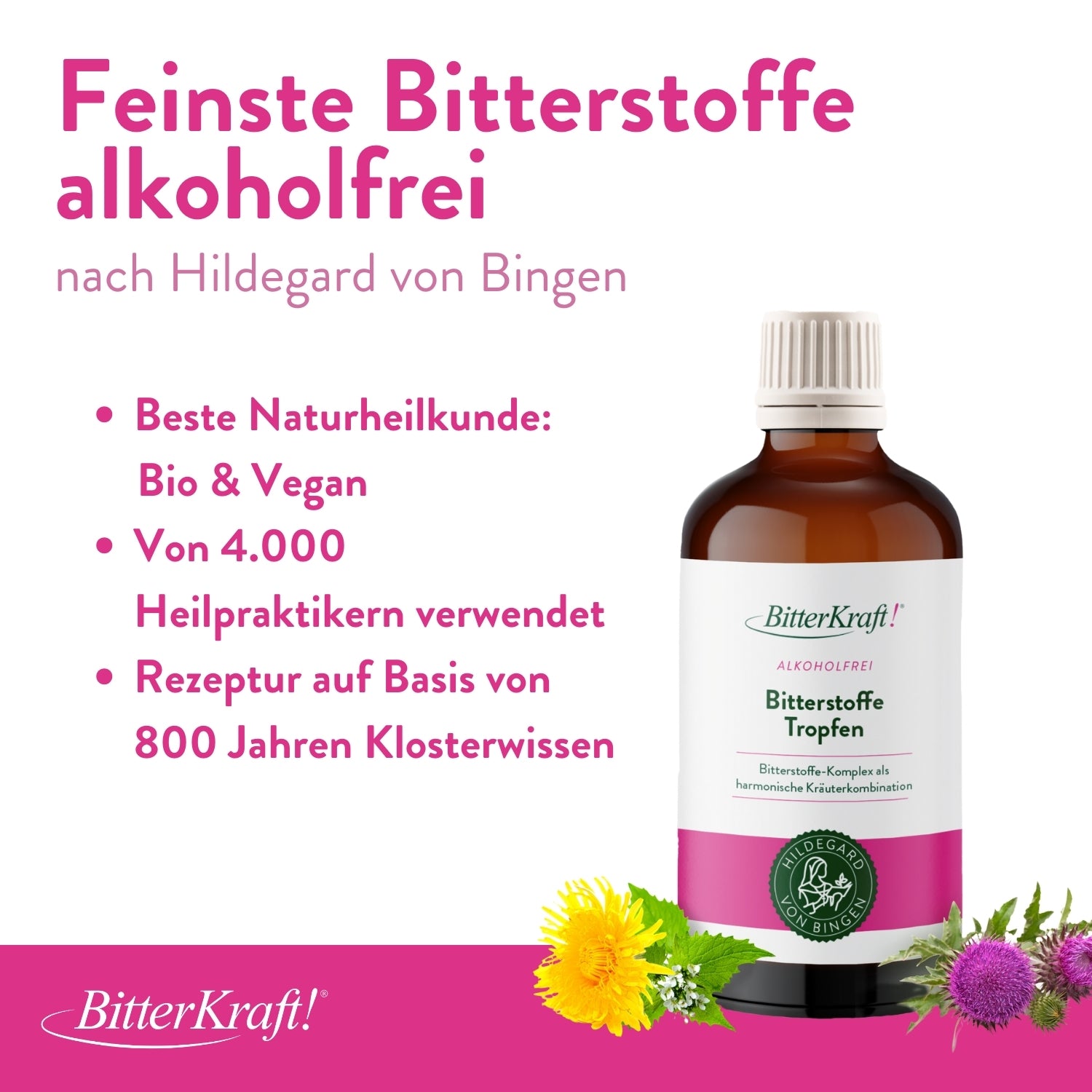 BitterKraft! Einfach-Unterwegs-Set Alkoholfrei 100ml + Gratis Spray (Bio)