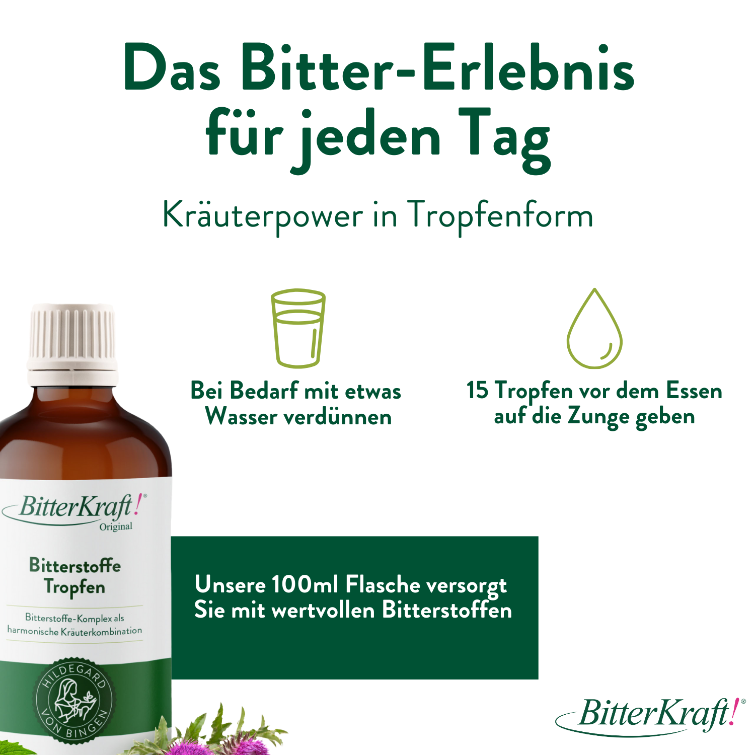 BitterKraft! Einfach-Unterwegs-Set 100ml + Gratis Spray (Bio)