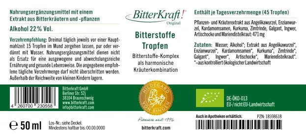 BitterKraft ! Gouttes Originales (BIO) 50ml avec pipette