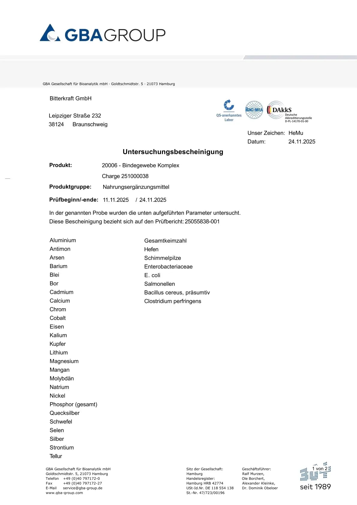 BitterKraft! Bindegewebe-Komplex