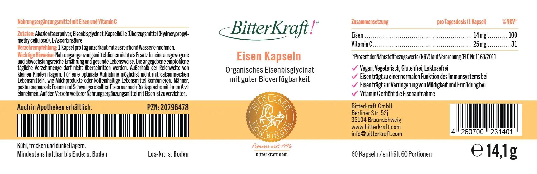 Gélules Bitterkraft Eisen