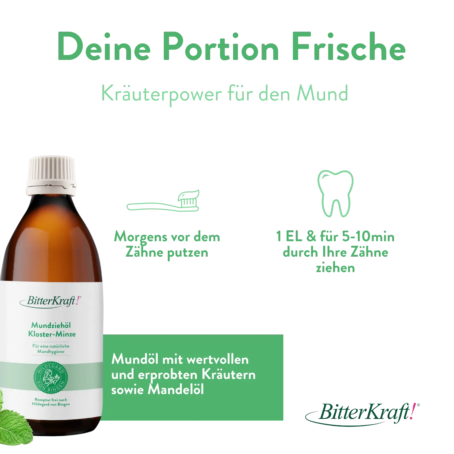 Mundziehöl Kloster-Minze 200ml Bitterkraft GmbH - Bitterkraft