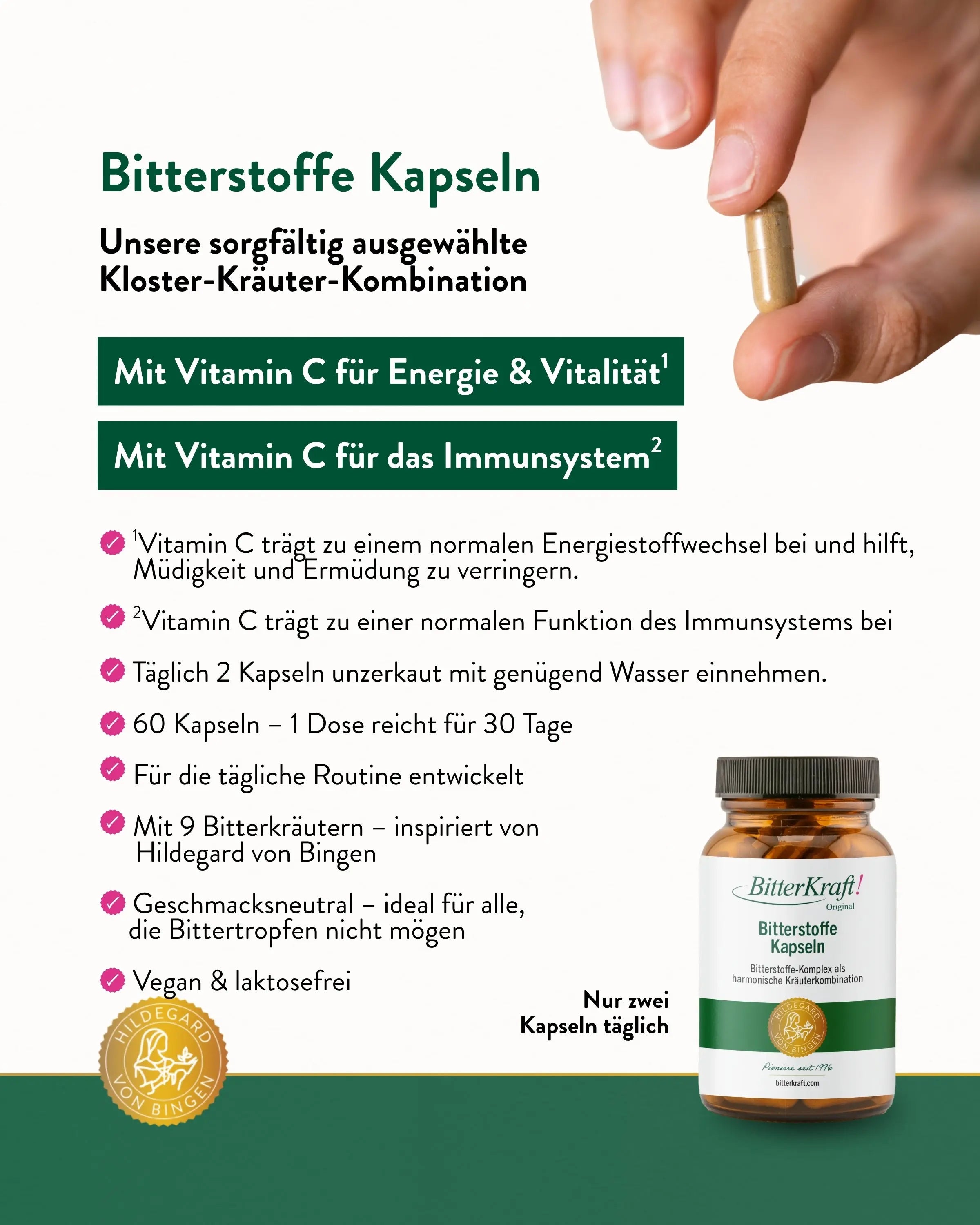 BitterKraft! Capsule alle sostanze amare (60 pezzi)