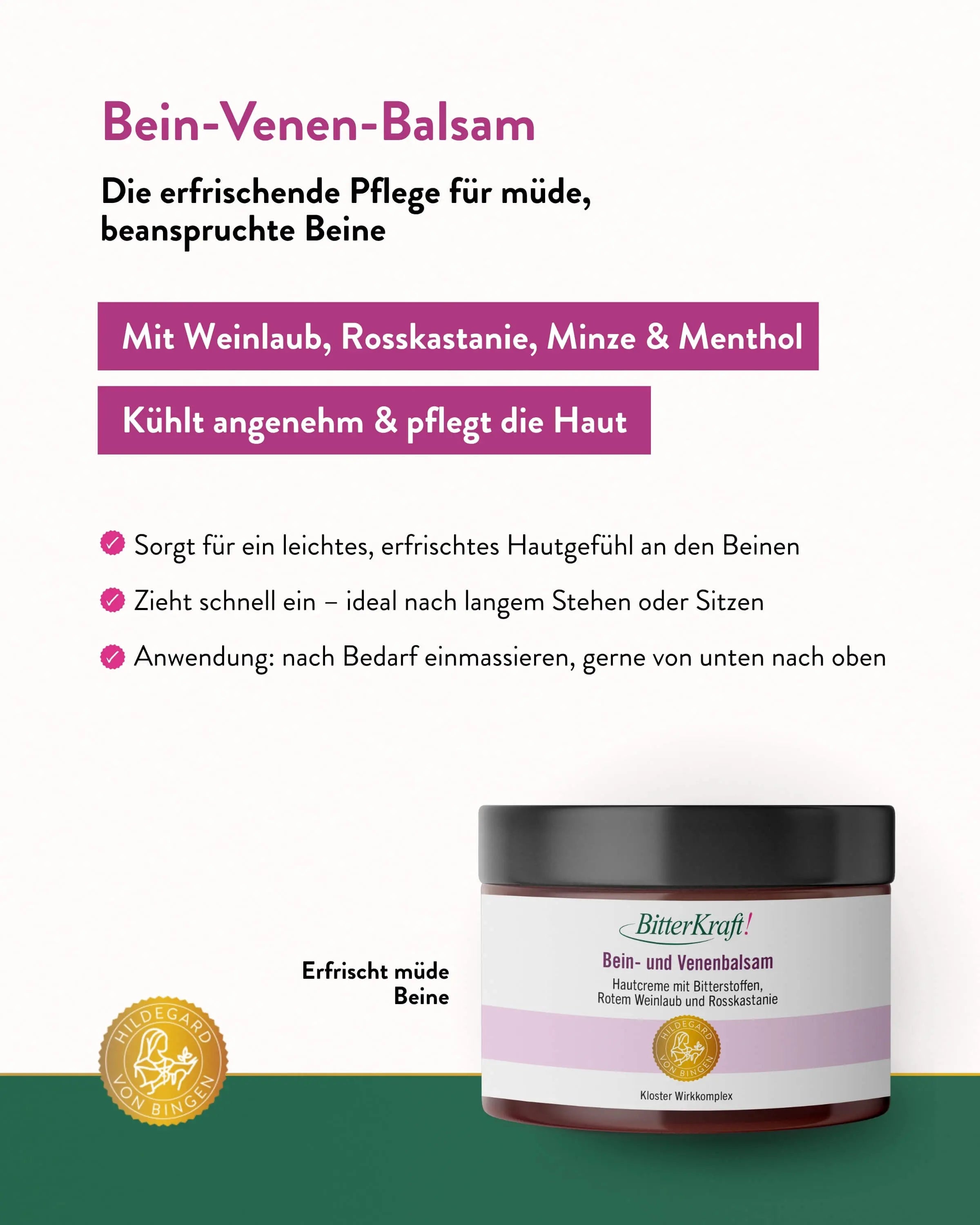 Baume pour jambes et veines Hildegard von Bingen