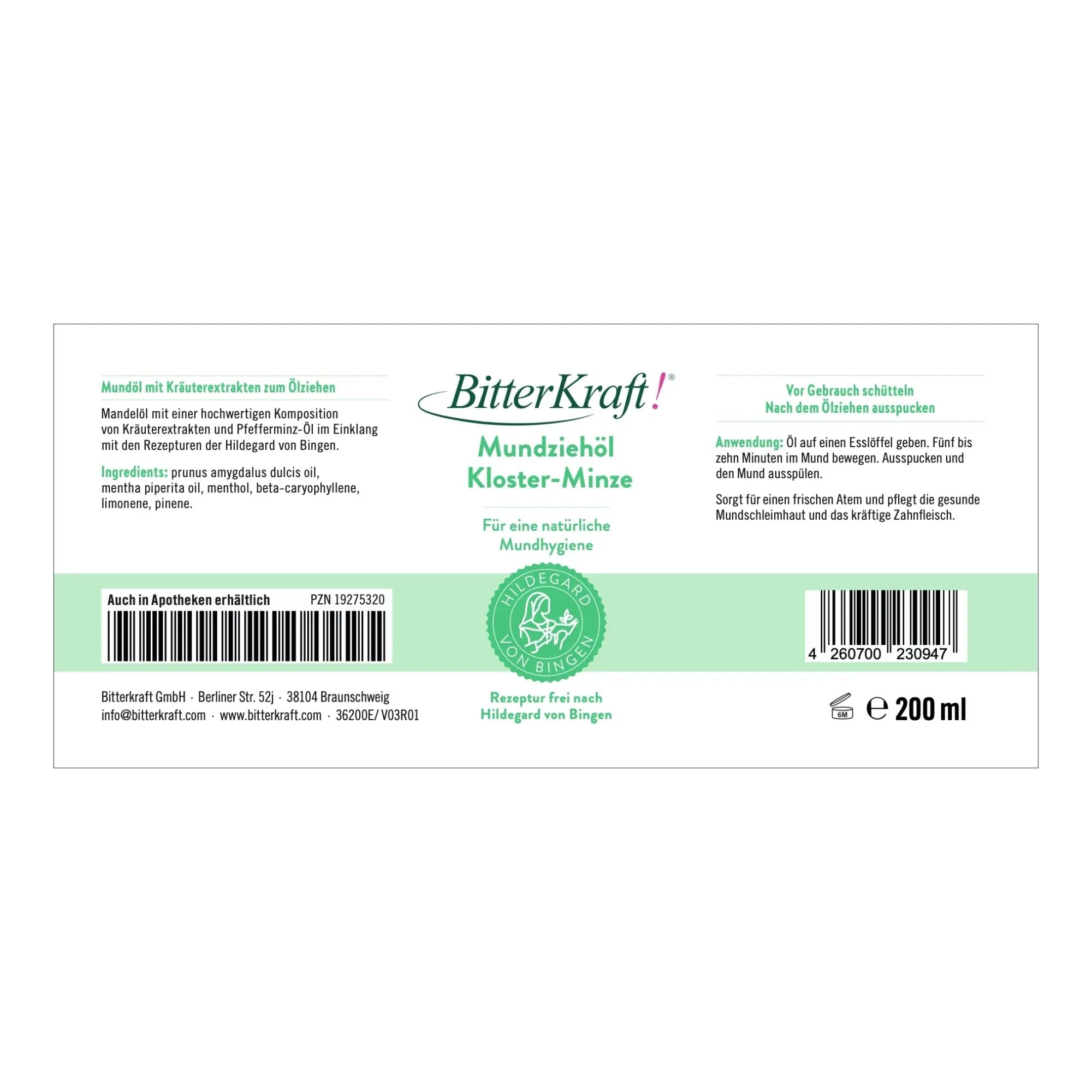 Mundziehöl Kloster-Minze 200ml